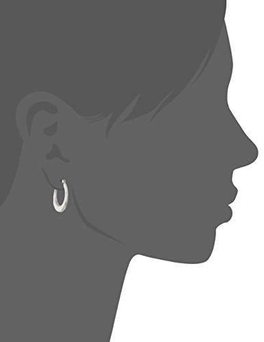 Nine West Women's Hoop Earrings, Classic Fashion Jewelry Accessories for Everyday Wear, Lightweight Statement Earrings for Casual, Office, and Evening Looks - color: Thick Oval - Silver