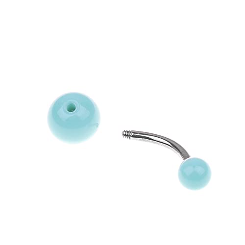 14G Body Piercing Jewelry Surgical Steel Belly Button Rings Tongue Rings Packs Silicone Spike Ball Barbell Belly Tongue Nipple Rings Piercing for Women - style: Acrylic belly rings 20pcs