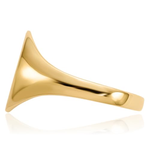 IceCarats 14K Solid Yellow Gold Oval Signet Ring