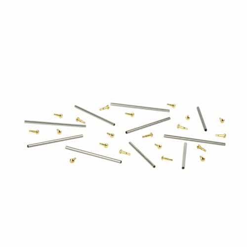 Ewatchparts 10 Set 20mm Tube Friction Pins Compatible With Fixing Men's Citizen Watch Band Clasp Gold