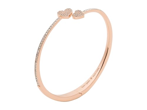 kate spade new york Yours Truly Pave Open Hinge Cuff - color: Clear/Rose Gold