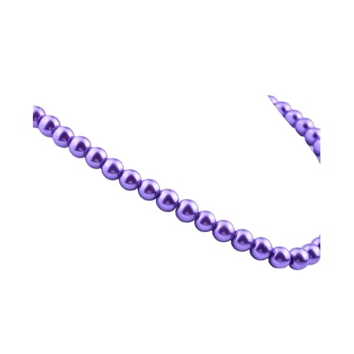 1920s Long Pearl Necklace Faux Pearls Necklace Imitation Beaded Long Pearls Necklace 1920s Gatsby Costume Jewelry - color: purple B