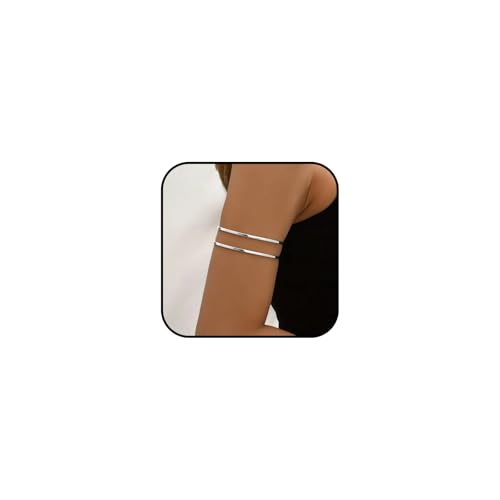 Arm Cuff for Women Layered Armlet Open Adjustable Arm Cuff Gold Silver Upper Arm Cuff Bracelet Minimalist Armband Trendy Jewelry - color: Arm Cuff02