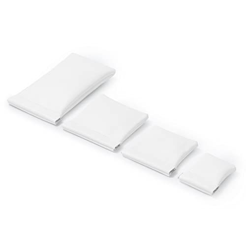 2 Pack PU Leather Slim Engagement Wedding Ring Pouch Leather Jewelry Pouch Christmas,Wedding Party Favor Gift Bag(Pearl White) | Durable stitching, multi-use for wedding rings, coins, earbuds & tiny trinkets, ideal travel pouch & wedding favors - color: P