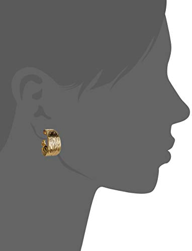 Anne Klein Women's Hoop Earrings, Layered Statement Fashion Jewelry for Everyday and Evening Wear - color: Textured Gold