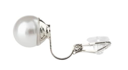 Aloha Earrings Simulated Freshwater Pearl Clip On Stud Earrings - style: Silver Tone