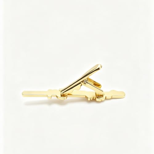 Anime Sword Enamel Tie Clips for Men, Gold-Tone, Anime Theme, Set of 9 Designs - color: Giyuu