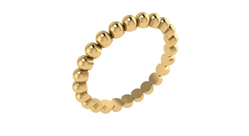 Wedding Bands Ring for Women Men Rose Silver Gold Polished Slim Engagement Promise Rings Comfort Fit - size: 5, style: Beaded Band Ring