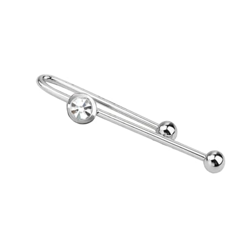Men's Classic Luxury Zircon Crystal Tie Clip Silver Tone Light Brass Regular Necktie Tie Clip for Wedding Groomsmen Grooms Business Anniversary - style: Clear CZ&Silver
