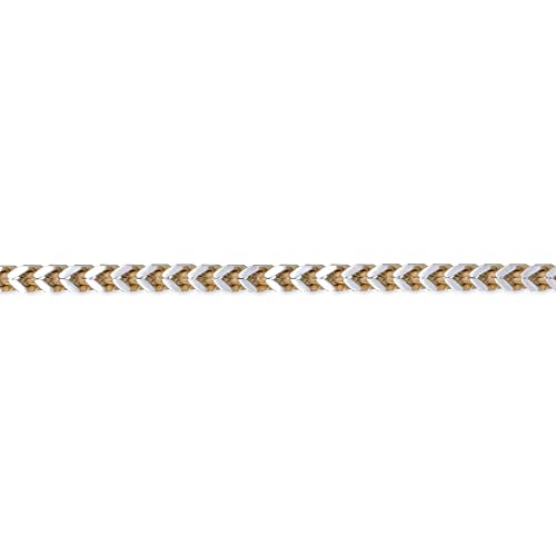 Reeds Two-Tone Stainless Steel Foxtail Chain Bracelet | 5mm | 8.5 Inches