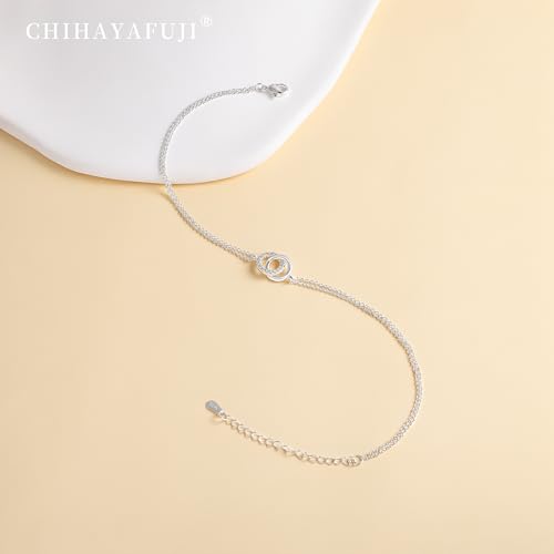 Sterling Silver Ankle Bracelets for Women 14k Gold Plated Waterproof Layered Stackable Bead Chain Infinity Charm Non Tarnish Large Adjustable Summer Party Beach Jewelry Gift - color: silverA