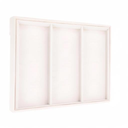 Leather Jewelry Organizer Trays Storage Drawer Display Case | Velvet Liner Stackable for Necklace,Rings and Earring (Pearl3) - color: Pearl3