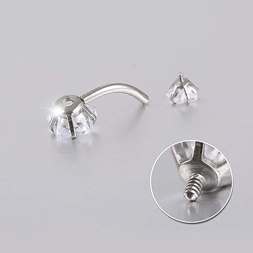 VCMART Belly Button Ring Short Bar Belly Ring Short Belly Button Rings Surgical Steel 6mm Belly Rings for Women Small Belly Button Piercing Navel Rings Piercing Jewelry - color: A2 -silver