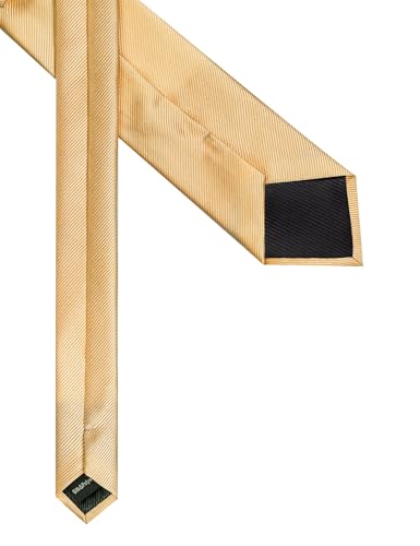 Solid Color Tie and Pocket Square with Tie Clip Lapel Pin Silk Formal Necktie Set Wedding Formal - color: Gold