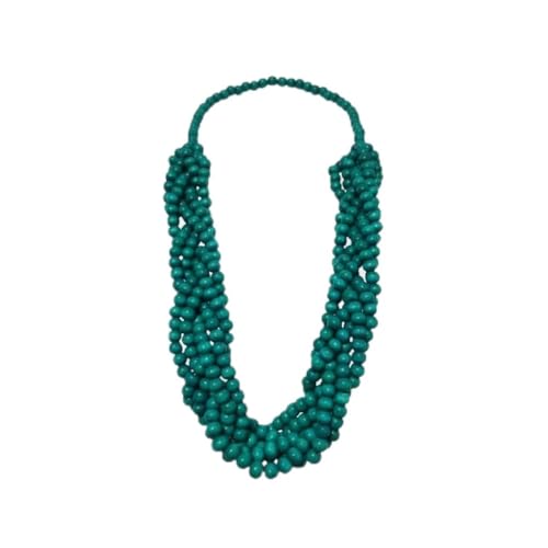 Wooden Bead Necklace Statement Boho Beaded Necklace N512