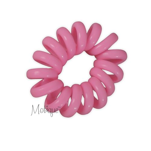 Jumbo Coil Pony Holder Hair Ties - Set of 4 (Pink) - color: Pink