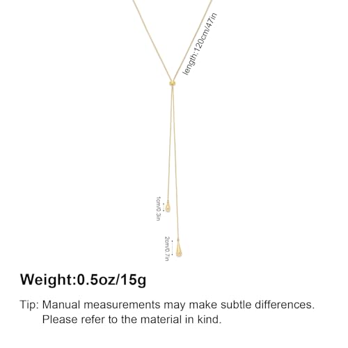 Gold Lariat Necklace for Women Heart Pearl Y - Shaped Long Necklace Simple Chain Trendy Jewelry Gifts - color: Tassel Drop