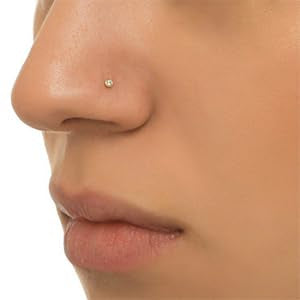 16G Monroe Lip Piercing Jewelry Labret Studs Tragus Hoop Earrings Nose Piercing Flat Back Helix Earring - color: gold, size: 18G*6mm
