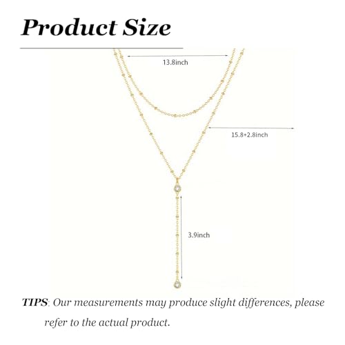 choice of all Rose Gold Necklaces Lariat Necklace for Women Slip Chain Necklace Y-Shaped Pendant Necklaces Trendy Jewelry Gifts - color: A3