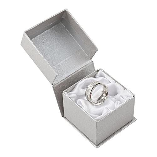 Shop LC 925 Sterling Silver Fidget Spinner Ring for Women - color: Checker Box
