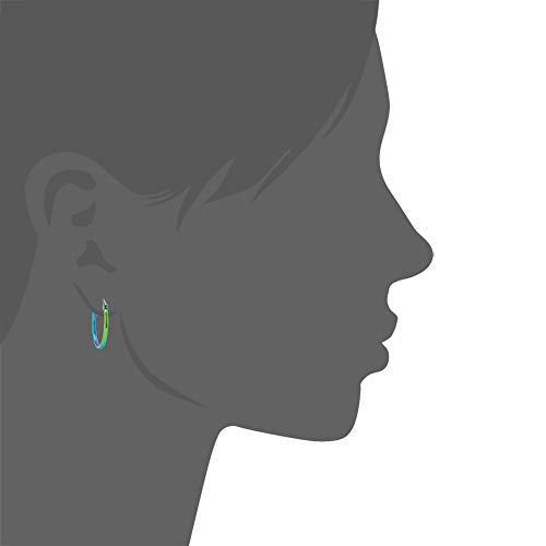 Rounded Hoops Earrings (20mm-60mm Diameter) - color: Rainbow 20mm
