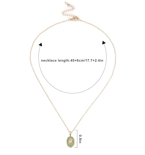 Natural Stone Necklaces Rhinestones Gemstone Necklace Adjustable Pendant Necklaces for Women - color: Green