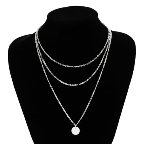 Layered Gold Necklace for Women Boho Turquoise Beaded Chain Set with Long Coin Pendant Trendy Y Necklace for Everyday Jewelry Gifts boho fashion fall fashion jewelry womens fashion - color: H-Sequin chain multi-layer necklace