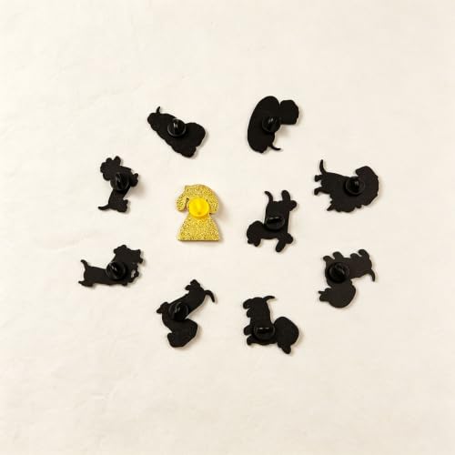 4/6/9/10/12/16/20PCS Cute Enamel Pins Bulk Set, Art Aesthetic Lapel Brooches, Humorous Quote Pins for Backpacks Jackets Hats Bags, Novelty Cool Badges for Women, Men, Teens, Kids - style: 10pcs Dachshund