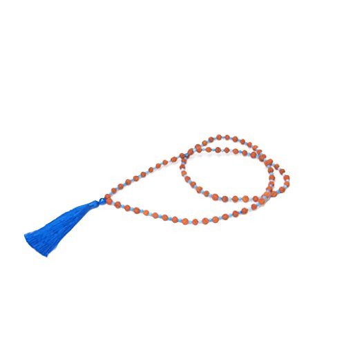 Seed Beads Necklace - Tear's of Shiva (Blue) - color: Blue