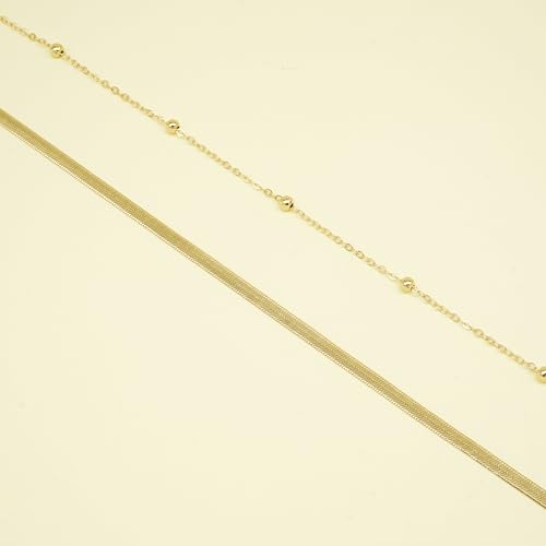 14K Gold Plated Belly Chain for Women, Boho Bikini Waist Jewelry | Adjustable Fit, Dainty Layered Look, Pearl, Shell & Starfish Options, Boho Body Jewelry, Beach, Vacation - color: Gold-Plated 1