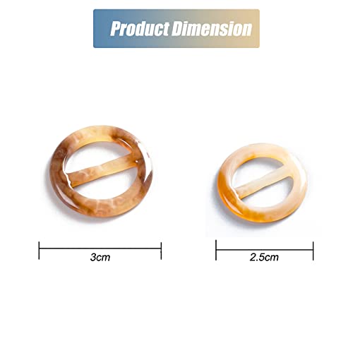 AEGYPIUS Scarf Ring, 10 Pcs Resin Scarf Rings for Women Fashion Round Shirt Clips for Women, Scarf Buckle Scarf Ring Clip Silk Neckerchief Clasp Clothing Wrap Fasten Holder for Lady Girls