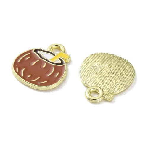 KitBeads 10Pcs Fruit Coconut Charms Enamel Summer Coco Juice Tropical Plant Charms for Jewelry Making Bracelets Necklace Earrings Bulk