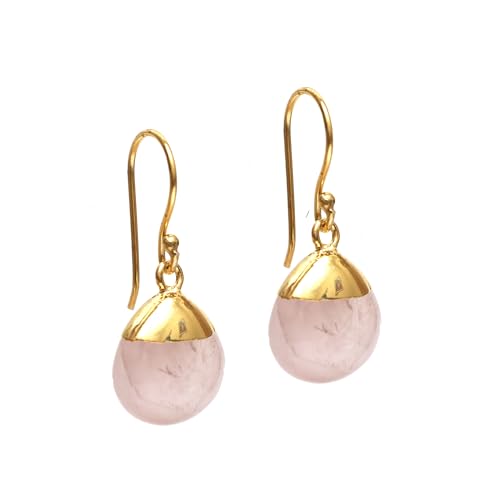 Gempires Gemstone Teardrop Dangle Earrings for Women, Boho Birthstone | Handmade natural gemstone teardrop dangle earrings — choose from 20+ stones and birthstones, boho pear drops on 14k gold.