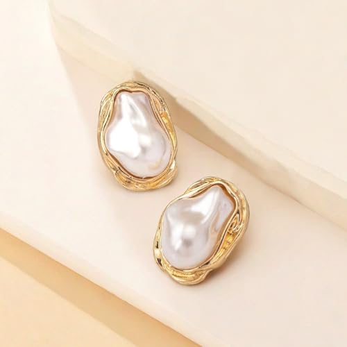 Baroque Pearl Earrings for Women Irregular Pearl Dangle Earrings Vintage Dangle Earring Bridal Wedding Jewelry - style: Style 4
