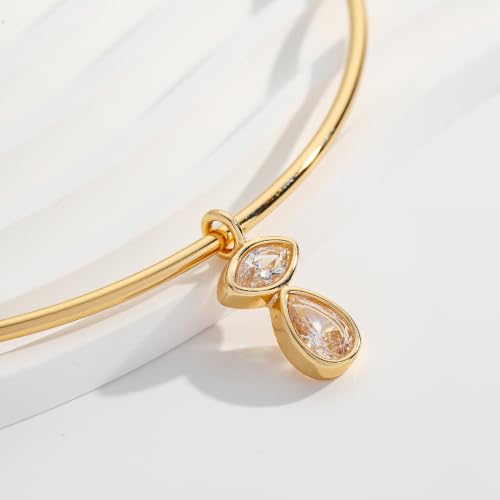 14K Gold Plated Collar Choker Necklace for Women Charm Jewelry | Trendy Dainty Statement Fashion Cubic Zirconia Pendant Necklace - color: 92A
