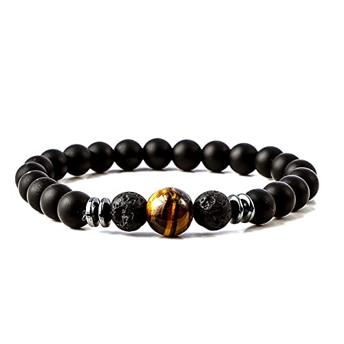 Eigso 6-8mm Wood Beads Bracelet Prayer Beads for Meditation Buddha Tibetan Bracelet for Men and Women - color: A3 : 3 Pcs Different