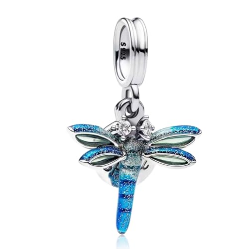 10 Pack Silver Bead Charms for Bracelets and Necklaces Pendant Dangle Beads Jewelry Gifts for Women Charm Set - color: Spring Butterfly