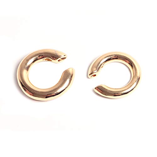 Fomissky-sisa Thick Ear Cuffs for Non Pierced Ears 2 Size Per Set, Unique Ear Cuff Conch Earrings Gold Plated Boho Jewelry