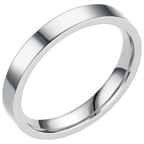 Jude Jewelers 3mm Stackable Stainless Steel High Polished Wedding Band Classical Ring - color: Silver