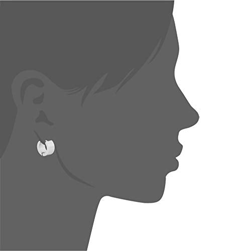 Small Hoop Huggie Earrings For Mens Womens - color: Silver
