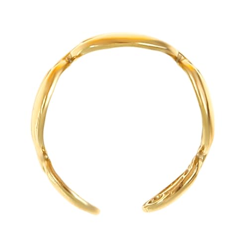 Made by Nami Stainless Steel Gold Adjustable Rings for Women Stackable Chunky Gold Rings for Women - color: Beans