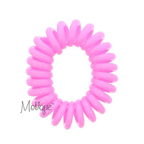 Small Coil Hair Ties For Girls - Set of 6 Light Purple - color: Light Purple