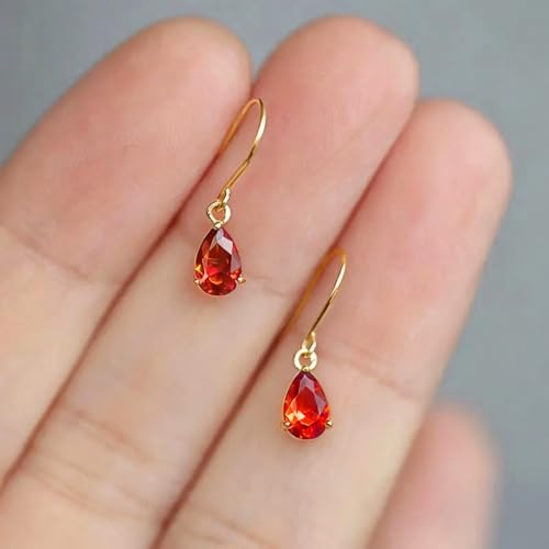 Dainty Drop Earrings with Pear CZ for Women Romantic Jewelry - color: E6607