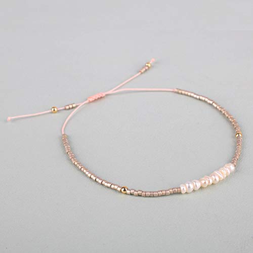 KELITCH Womens Pearl Bracelets Friendship Bracelet Handmade Miyuki Beads Charm Bracelet Holiday Gift - color: B9