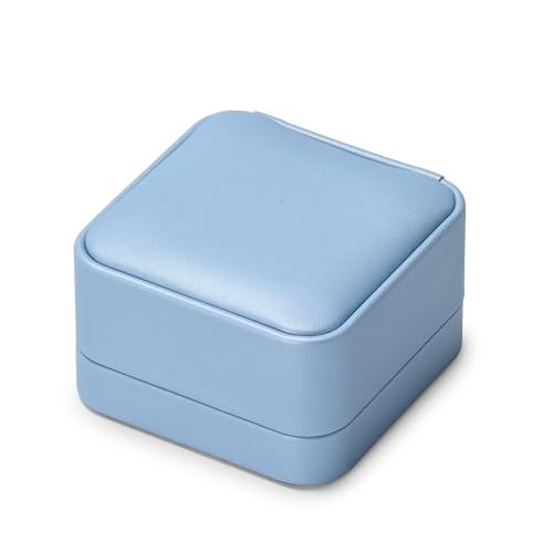 Oirlv Luxury Leather Earring Case Jewelry Box For Earrings Premium Jewelry Box Luxury Gift Case(Sky Blue) - color: Sky Blue, size: Earring Box