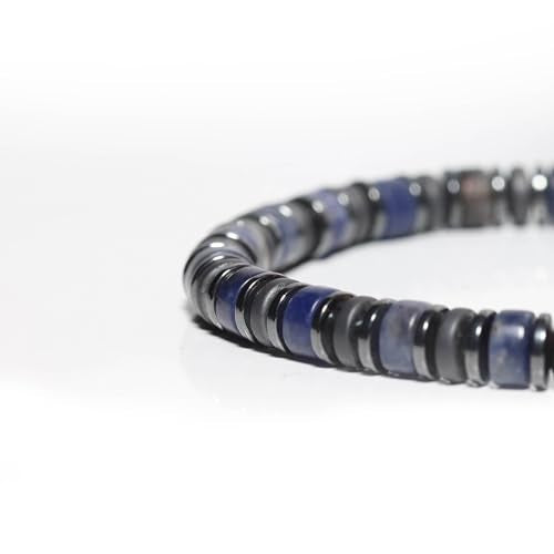 Tigranes Premium Natural Stone Bracelet Collection – Handmade Gemstone Jewelry in Luxury Branded Gift Box - style: Sodalite