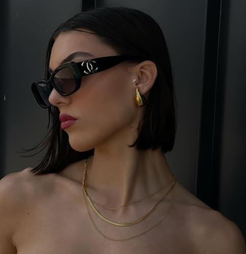 CONRAN KREMIX Waterproof Gold Necklace Layered Necklaces for Women Non Tarnish,14k Gold Plated Stainless Steel Dainty Stack Thin Chain Necklace Set for Women Gifts Jewelry - color: Gold-01