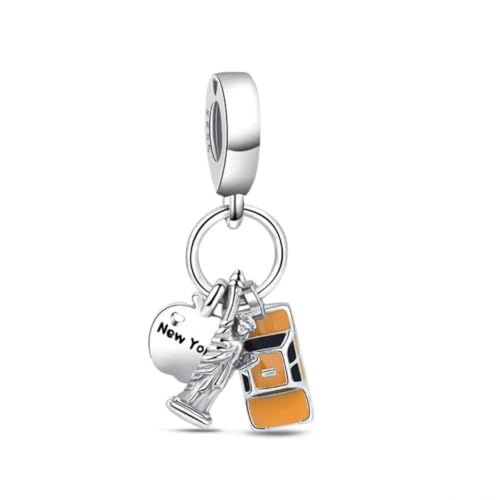 Charms for Bracelets and Necklaces Statue of Liberty CHARM and Family Clasp Safety Chain Charm Beads Charms Jewelry for Women - color: Statue of Liberty