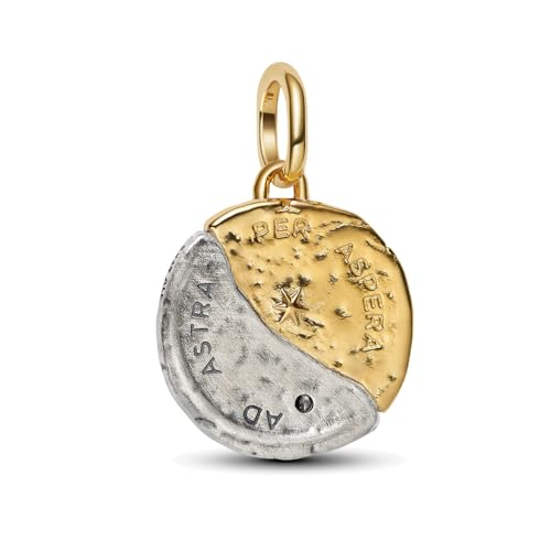 925 Sterling Silver Dangle Charm Fit Women Bracelet And Necklaces Jewelry | Medallion Pendants Beads Jewelry Charms for Women Fashion Gift Family Friends Mother's Day - color: Sun and Moon Medallion Charm M1785