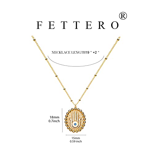 Fettero Pendant Necklace Gold Choker Layered Coin Open Karma Circle Full New Crescent Moon 14K Gold Plated Simple Dainty Necklaces for Women Jewelry Gift - style: Peace